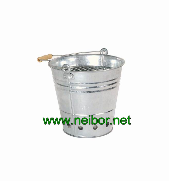 galvanized BBQ bucket 8Litres 13Litres