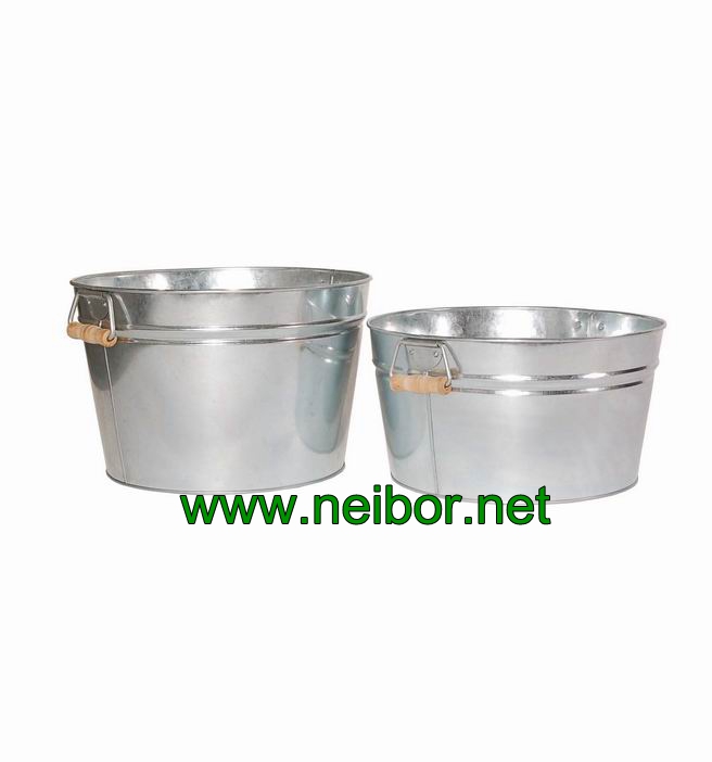 round galvanized steel bucket 25 Litres