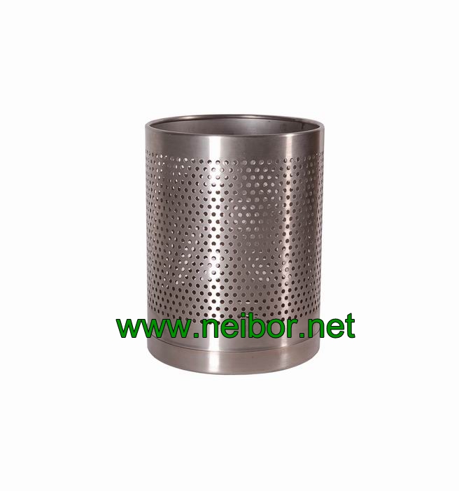 office stainless steel trash can