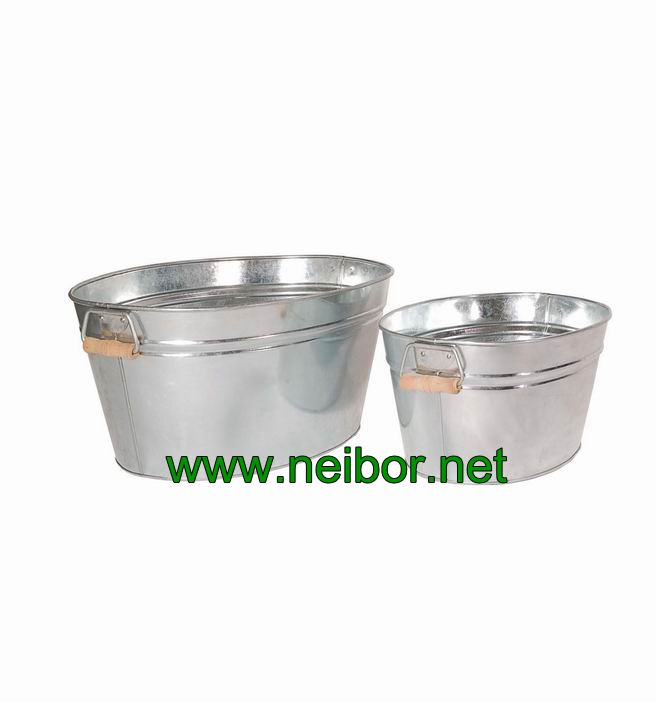 galvanized oval tubs 17L 34Litres