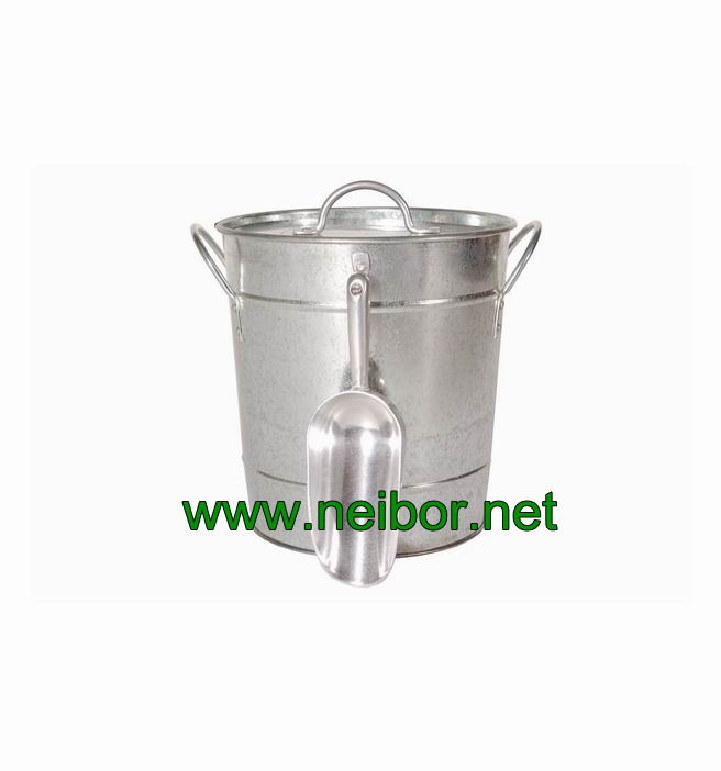 galvanized ice bucket with scoop