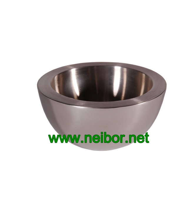 stainless steel double wall bowl