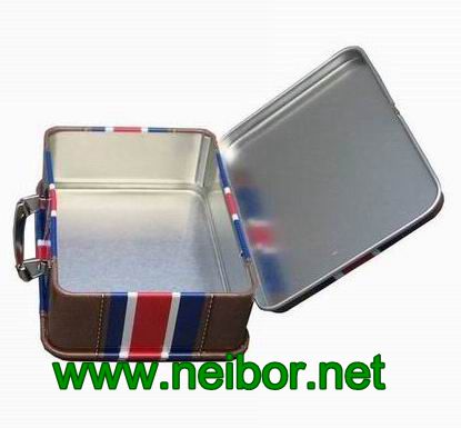 small suitcase tin packaging box for plush toys