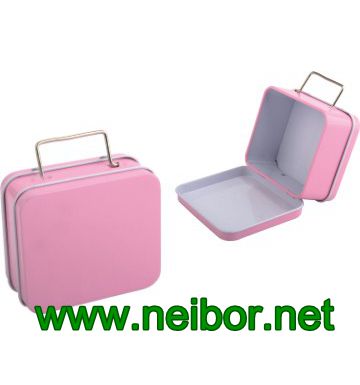 mini size wedding favor suitcase candy tin packaging box