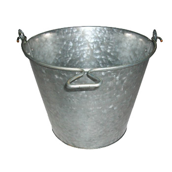 metal beer bucket with bottle opener