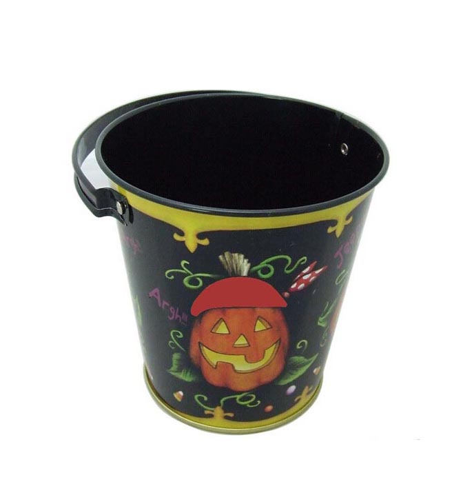 Halloween tin bucket