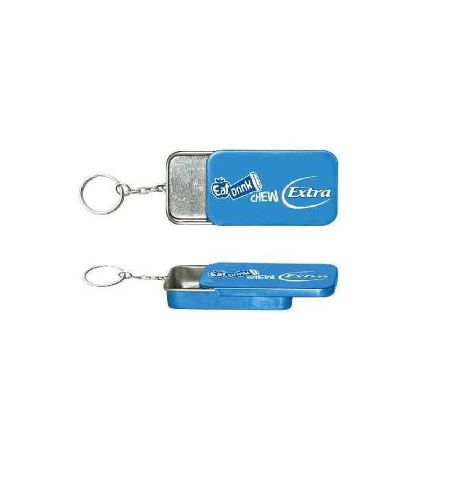 chewing gum tin box with keyring