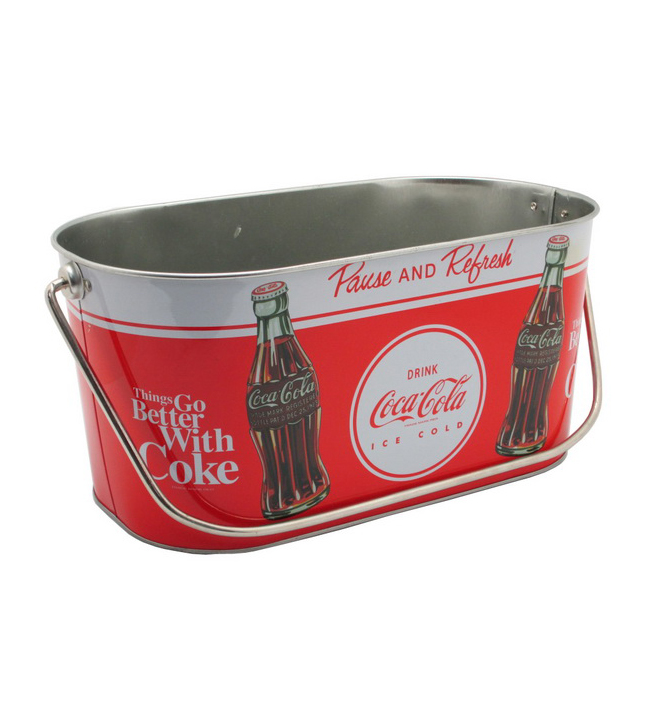 metal tinplate oval shape beverage cooler coke cooler ice bucket