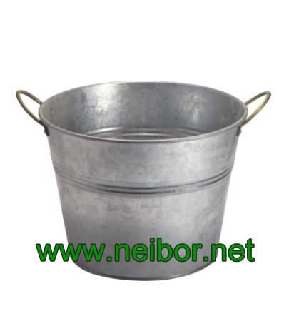 zinc coated pre-galvanized bucket with 2 handles