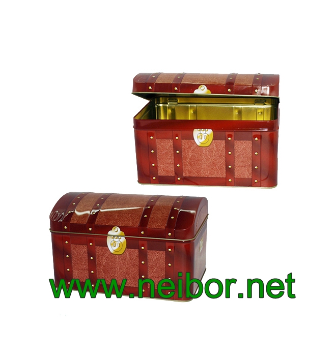Metal jewelry box jewelry case treasure chest