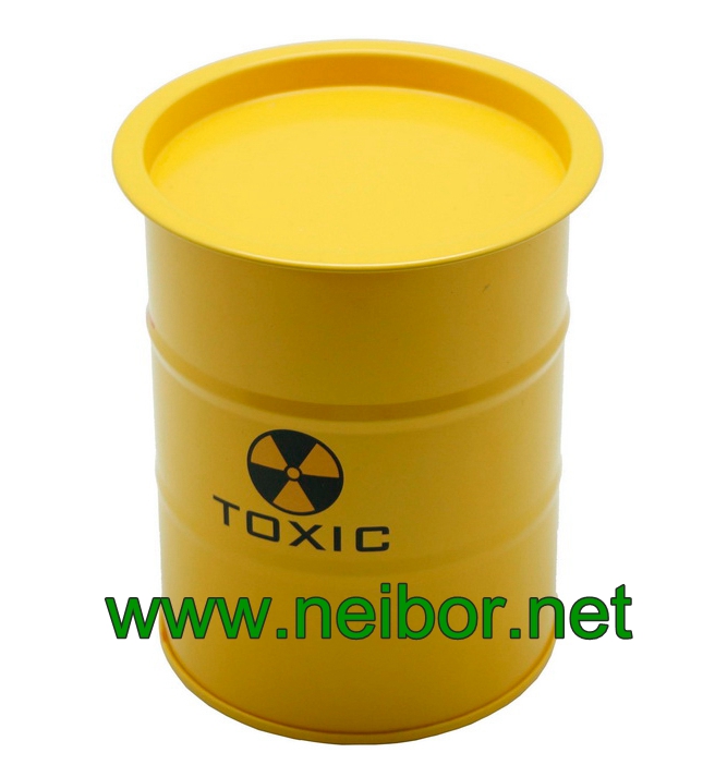 Oil drum tin can for T-shirt packaging
