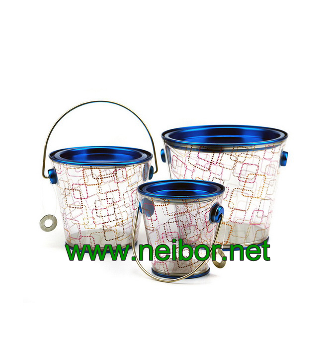 cone shape clear PVC bucket PVC pail with opener