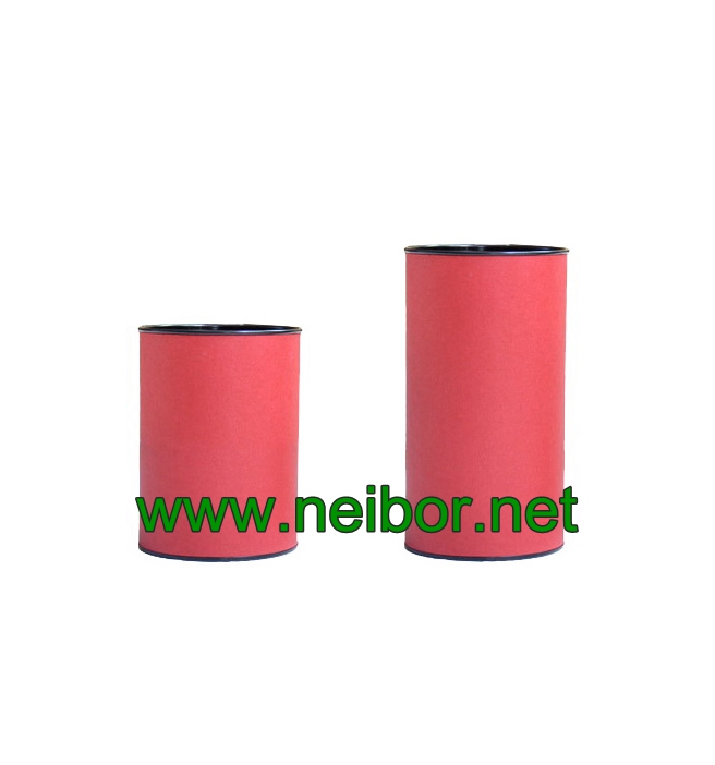 Red color kraft paper tube can box container with aluminum foil for tea and coffee packaging