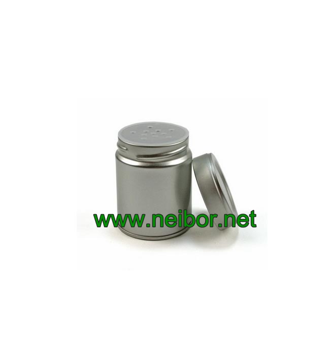 custom printing metal tin pepper shaker with plastic innner lid