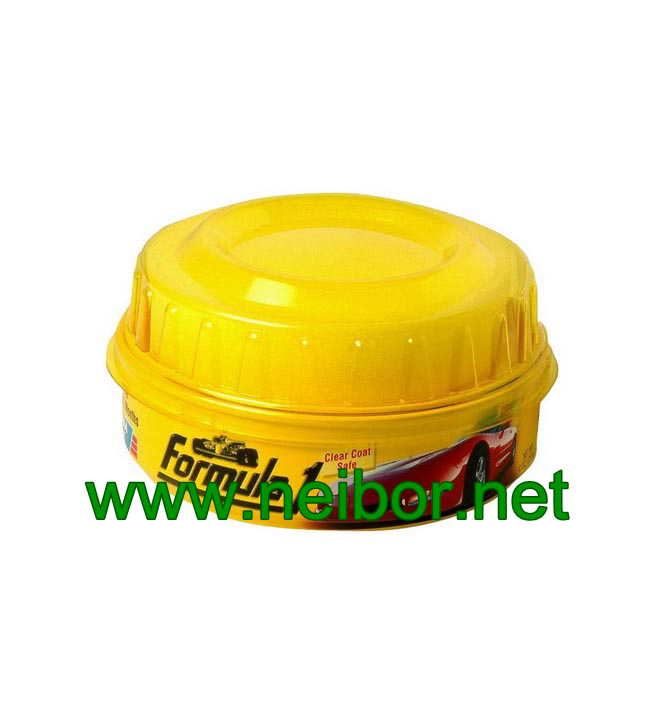 Formula 1 car polish wax tin can 230g with foam and plastic cap