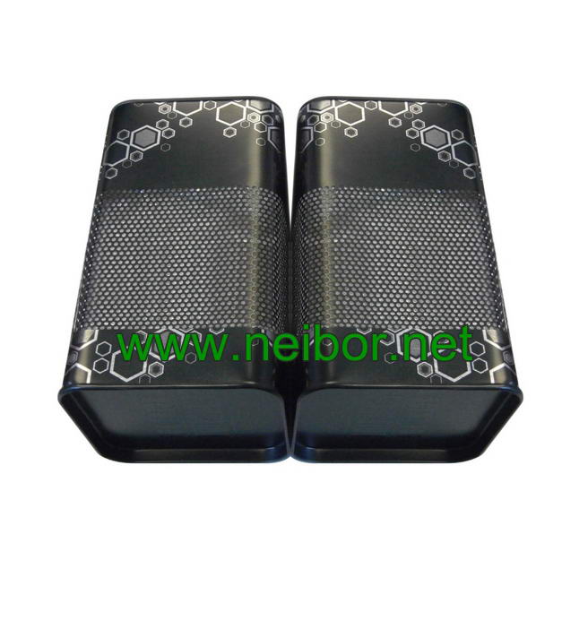 square shape mesh gift tin box for cosmetic packaging