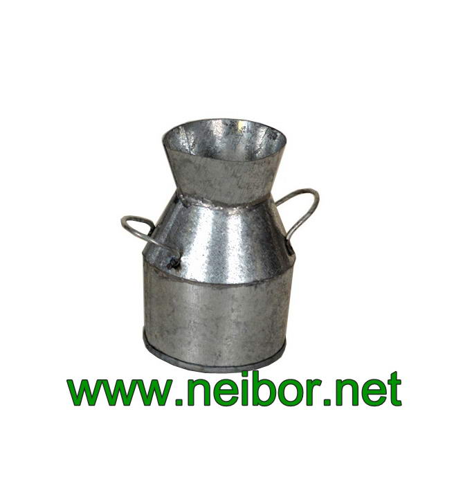 galvanized steel small size milk can pot