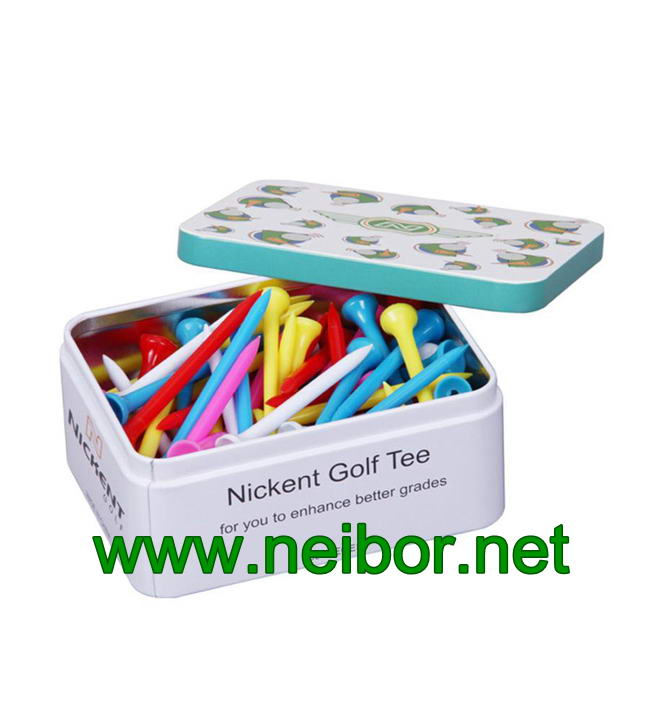 Rectangular shape Golf tees packaging tin box