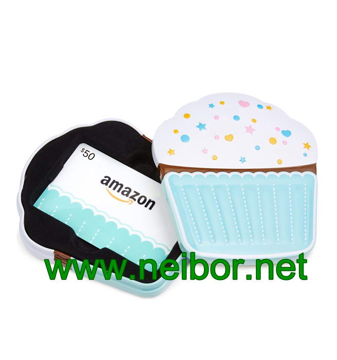 Birthday Cupcake design gift card tin holder