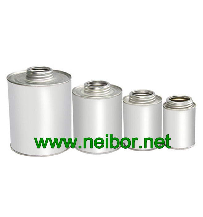 Chemical industry use Brush in Can PVC glue can metal tin container  100ML 250ML 500ML 1000ML with screw lid