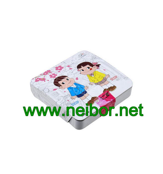 custom printing curved shape candy tin container  NB5189