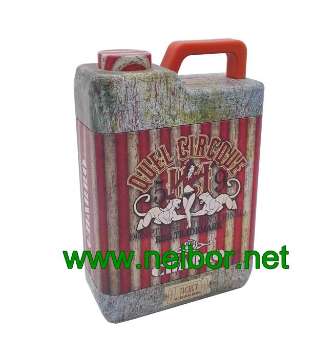 Luxury Metal Jerry Can Fuel Can shape belt tin packaging box NB-5621