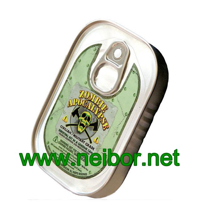 Sardine style tin can for paper clips storage