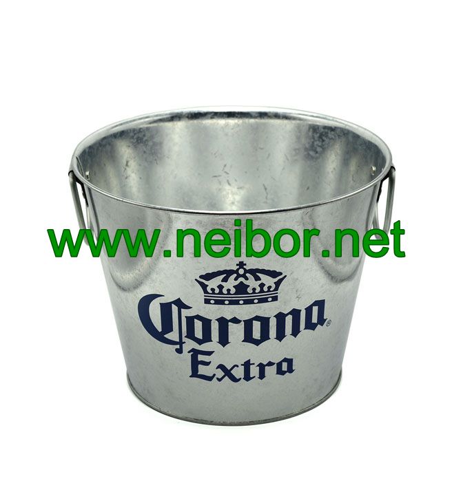 Galvanized Steel Metal Corona Extra Beer bucket 5Quarter