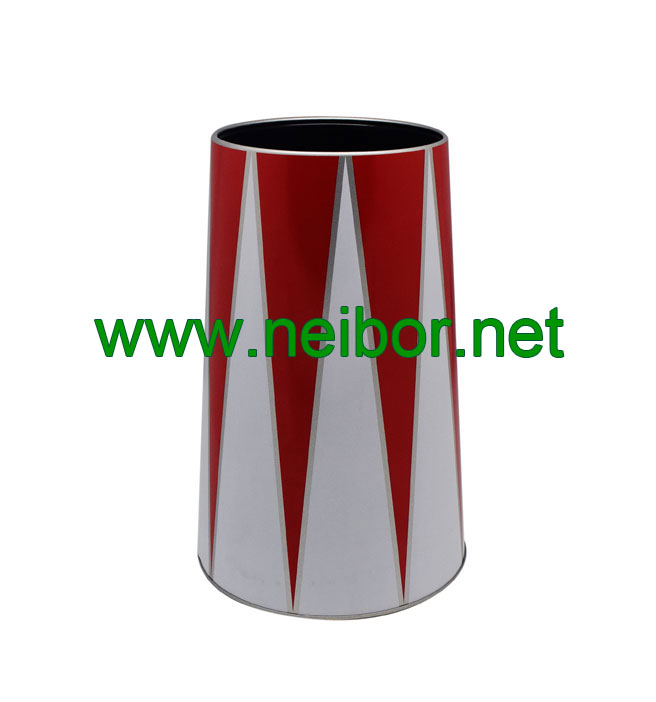food grade cone shape metal tin champagne cooler with plastic liner