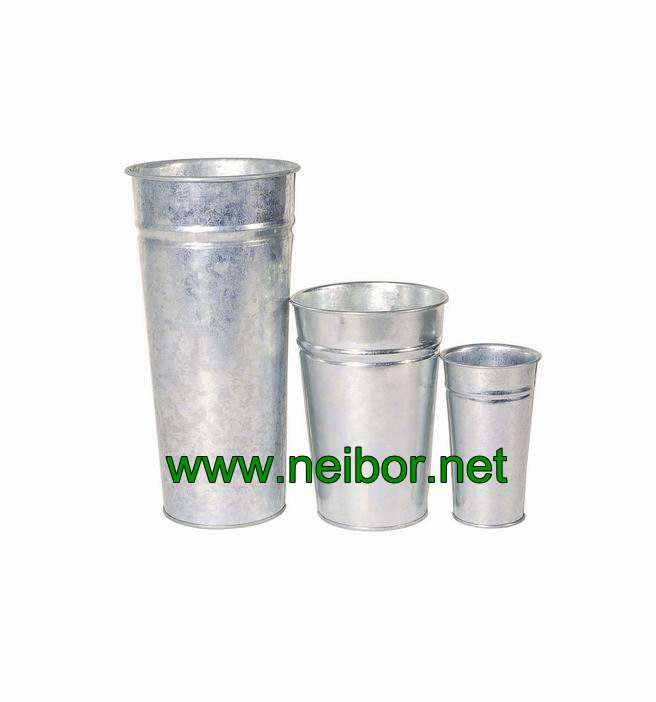 galvanized french flower pots 2L 7L 13.5L