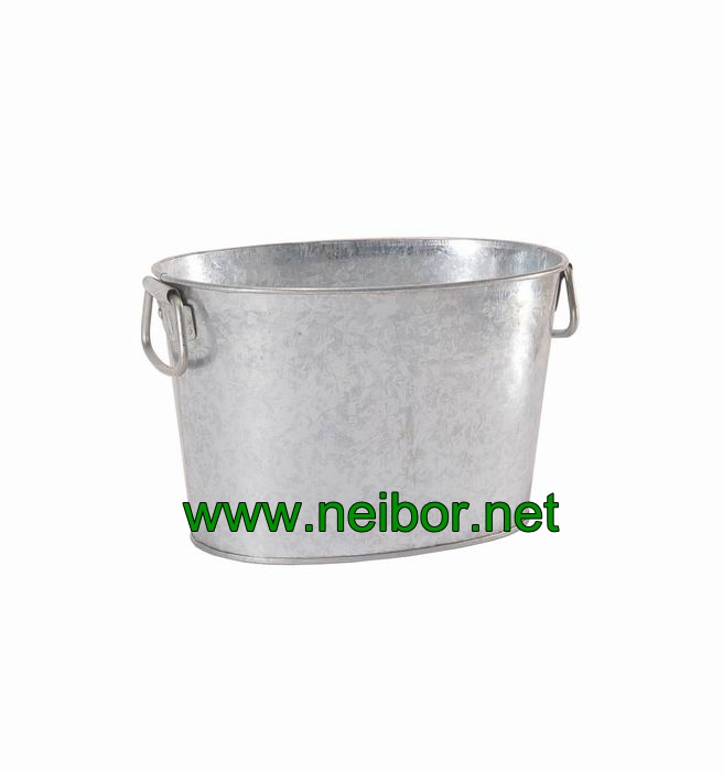 galvanized oval ice bucket 4Litres