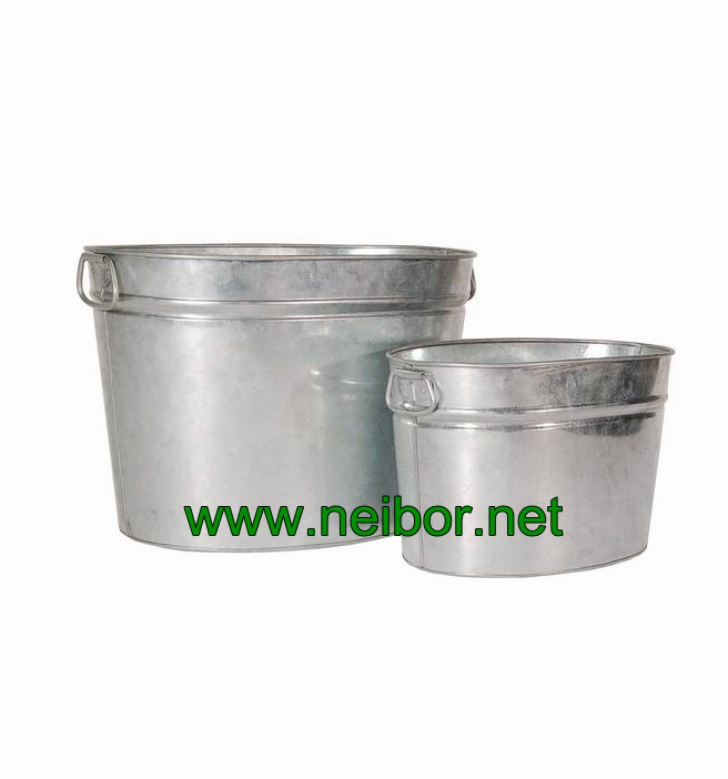 galvanized oval wash tubs 11L 30L