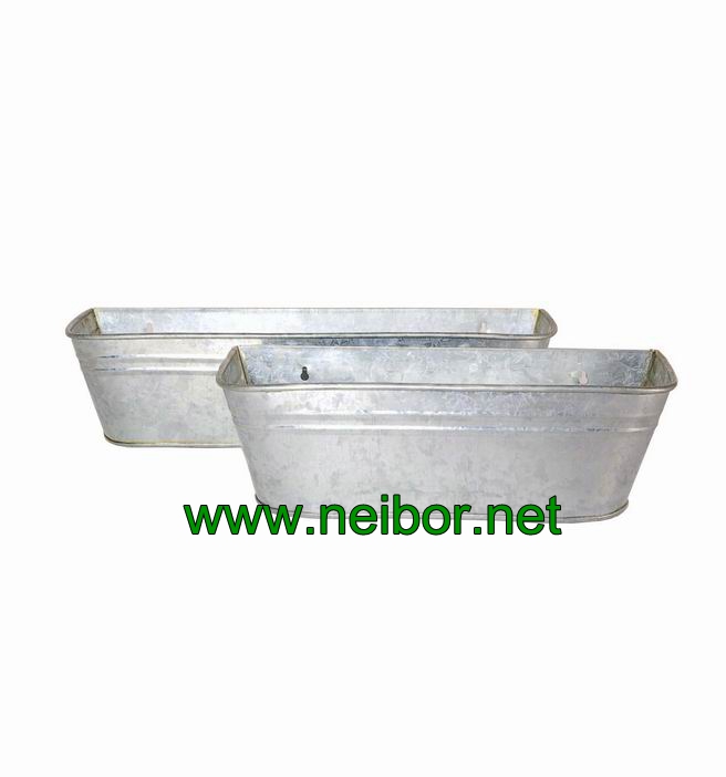 galvanized wall pots