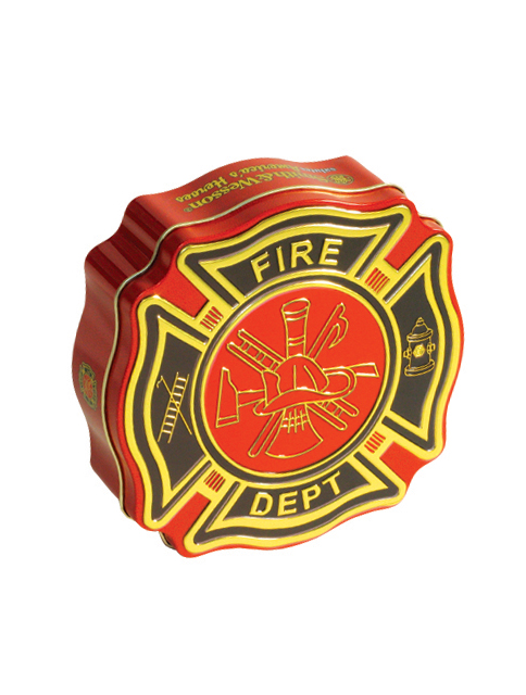 badge shape tin box