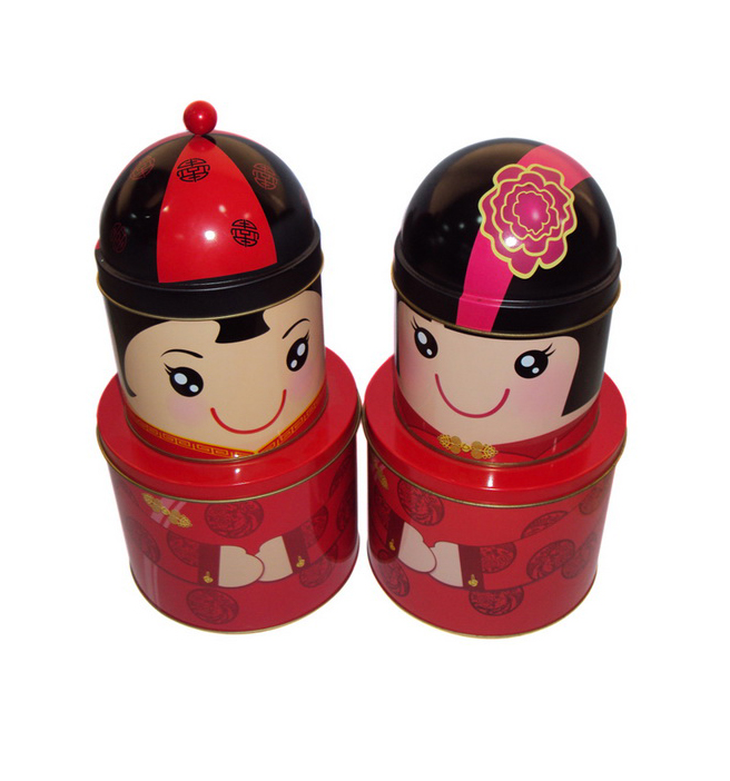 Chinese doll tin