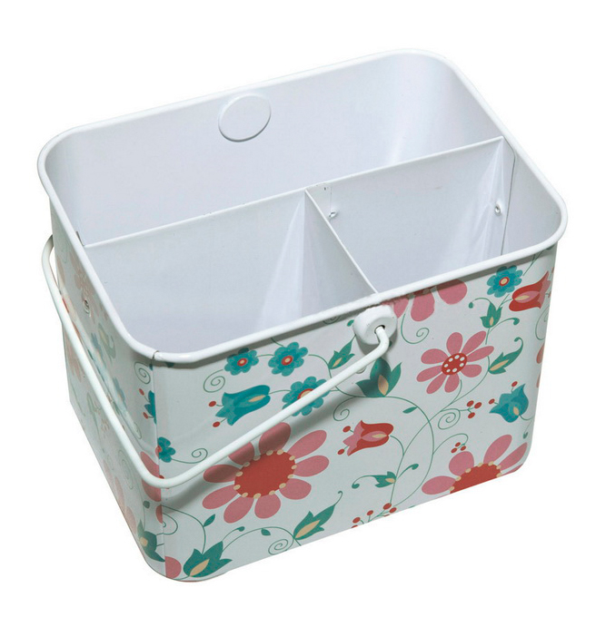 Metal tin pen holder stationery storage box