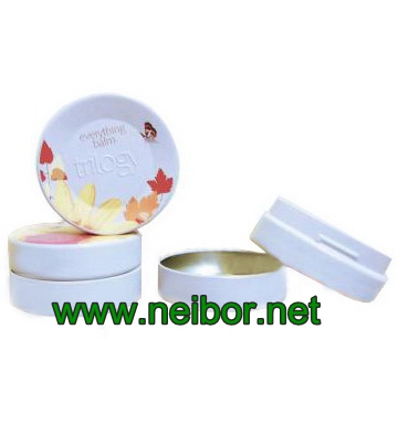 Round Lip balm tin box 45ML 95ML