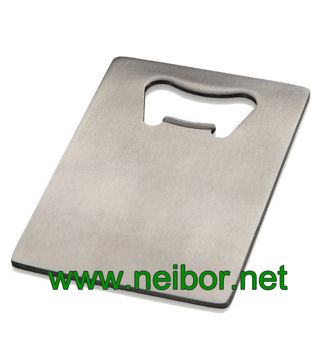 custom Logo stainless steel name card size bottle opener