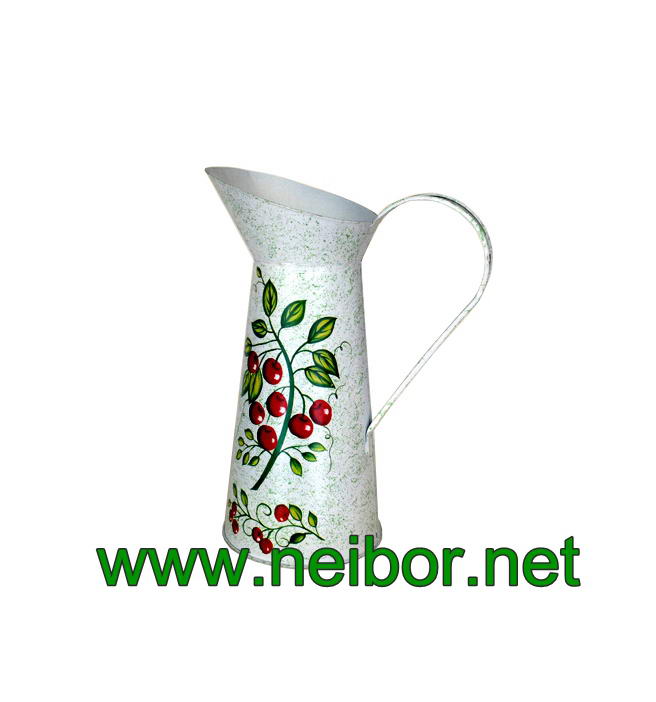 hand paint metal decorative milk can flower pot water pitcher watering can