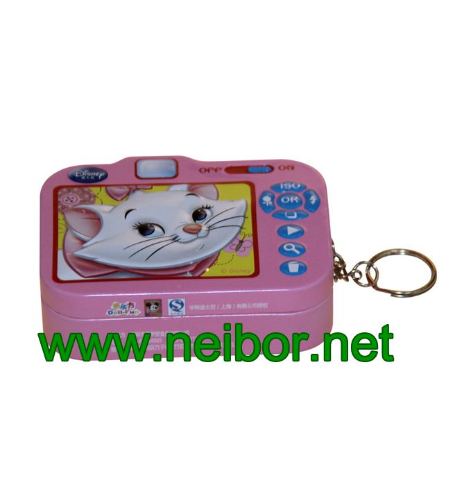 camera shape mini candy tin box with key chain