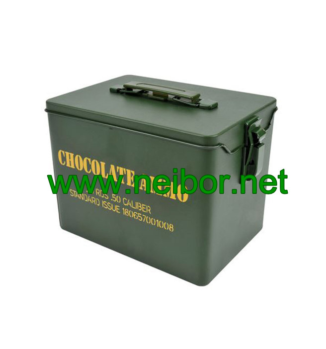 Lockable stackable and Reusable Small Chocolate Ammo Can