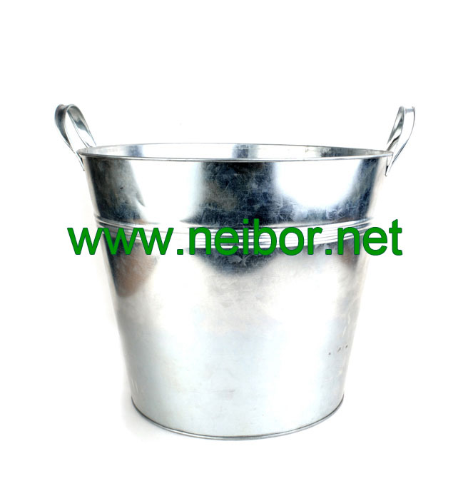 17Quarter Large size Galvanized Steel Round metal tub Beverage cooler Beer Bucket